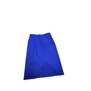 Vintage 1980s "Skirts That Fit" Blue Permaprest Skirt 14 Secretary Geek USA Made